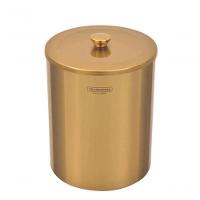 Lixeira Tramontina útil Aço Inox Acabamento Escovado Com Revestimento Gold 5litrositros - 1