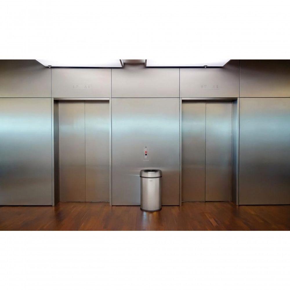 Lixeira Tramontina Friuli Em Aço Inox Com Acabamento Escovado Sem Tampa 65 L - 2