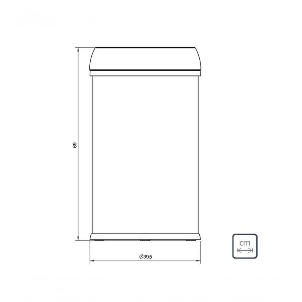 Lixeira Tramontina Friuli Em Aço Inox Com Acabamento Escovado Sem Tampa 65 L - 4