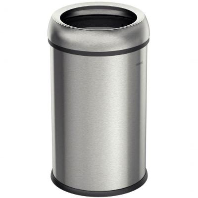 Lixeira Tramontina Friuli Em Aço Inox Com Acabamento Escovado Sem Tampa 65 L