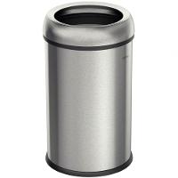 Lixeira Tramontina Friuli Em Aço Inox Com Acabamento Escovado Sem Tampa 65 L - 1