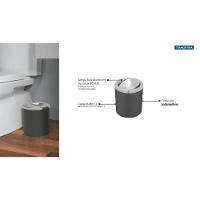 Lixeira Tramontina útil Basculante Em Aço Inox E Corpo Em Polipropileno Preto 5 Litros - 3