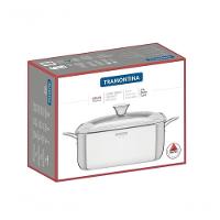 Caçarola Tramontina Grano Quadrada Aço Inox Com Suporte Para Tampa De Vidro 7,3 Litros - 5