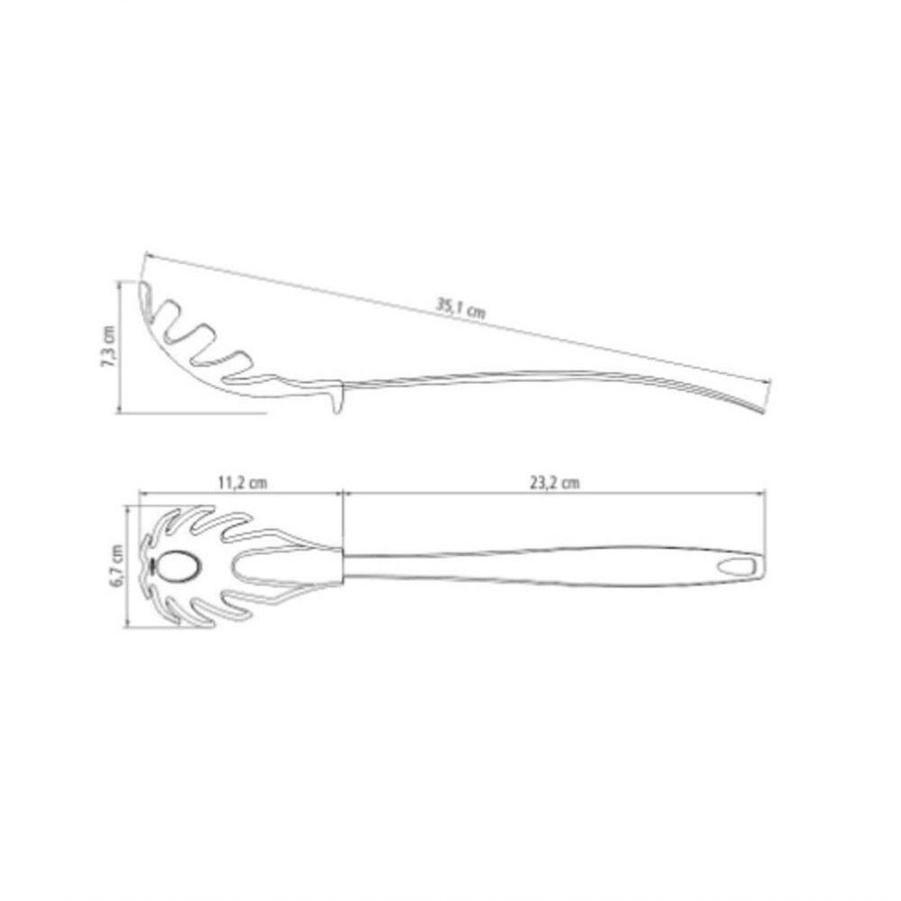 Pegador Para Massa Tramontina Movin Em Nylon Cinza Cabo Inox - 4