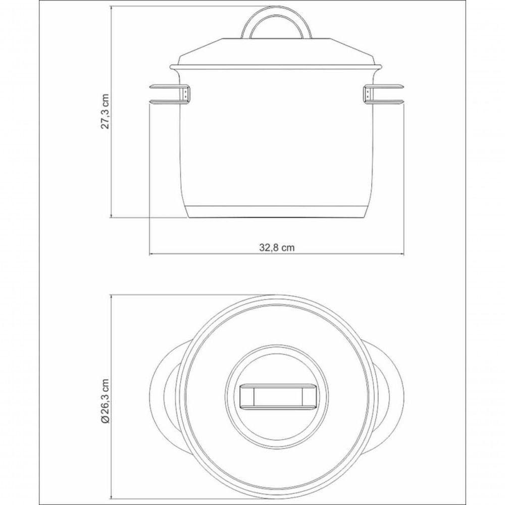 Caldeirão Tramontina 24cm Aço Inox Solar - 5
