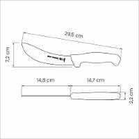 Faca Para Tirar Couro E Sangria Tramontina Profissional Com Lâmina Em Aço Inox E Cabo Em Polipropileno Branco 6" - 2