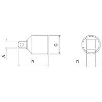 Adaptador Em Aço Cromo Vanádio Encaixe 3-4" F X 1-2" M Tramontina Pro - 2
