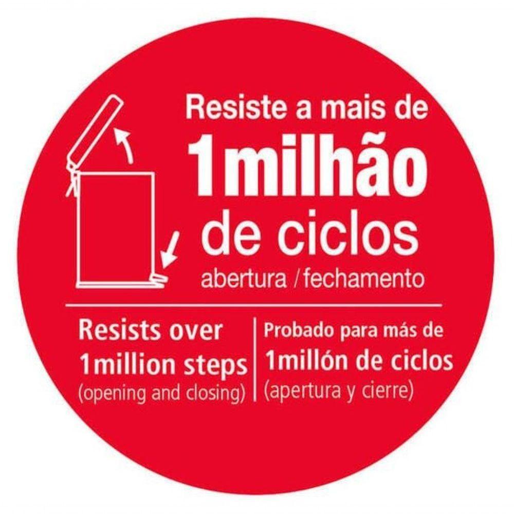 Lixeira Com Pedal Tramontina Brasil Plus Em Inox Com Acabamento Acetinado 5 Litros - 4