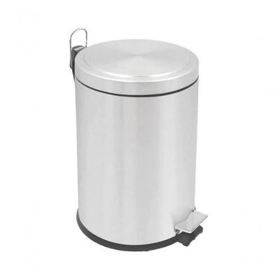 Lixeira Com Pedal Tramontina Brasil Plus Em Inox Com Acabamento Acetinado 5 Litros