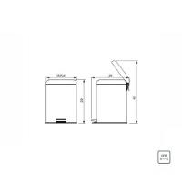 Lixeira Com Pedal Tramontina Brasil Plus Em Inox Com Acabamento Acetinado 5 Litros - 3