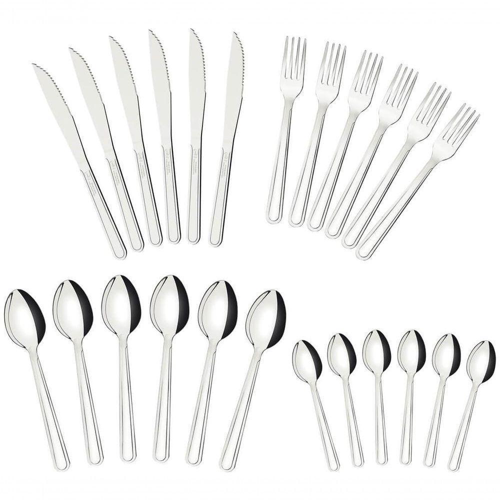 Faqueiro Tramontina Búzios Em Aço Inox 24 Peças - 5