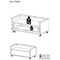 Gabinete De Banheiro Com Rodízios 80 Cm Fg5002 Rustic/branco