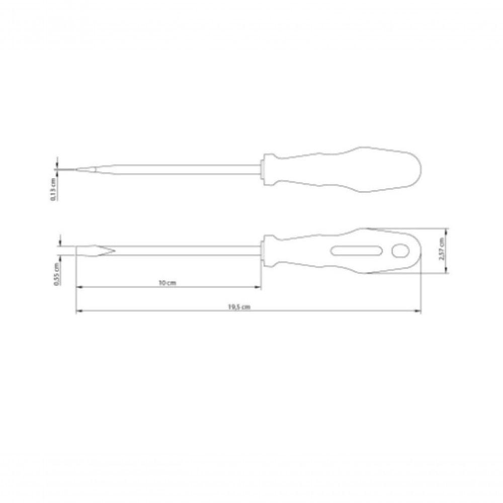 Chave De Fenda Tramontina Master Yellow Com Ponta Chata 3-16x4" - 3