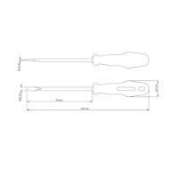 Chave De Fenda Tramontina Master Yellow Com Ponta Chata 3-16x4" - 3