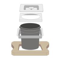 Lixeira De Embutir Tramontina Clean Square Em Aço Inox Com Balde Plástico 5 L - 5