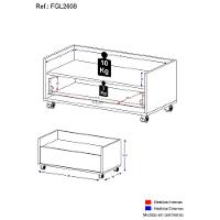 Gabinete De Banheiro Com Rodízios 80 Cm Fgl2608 Branco