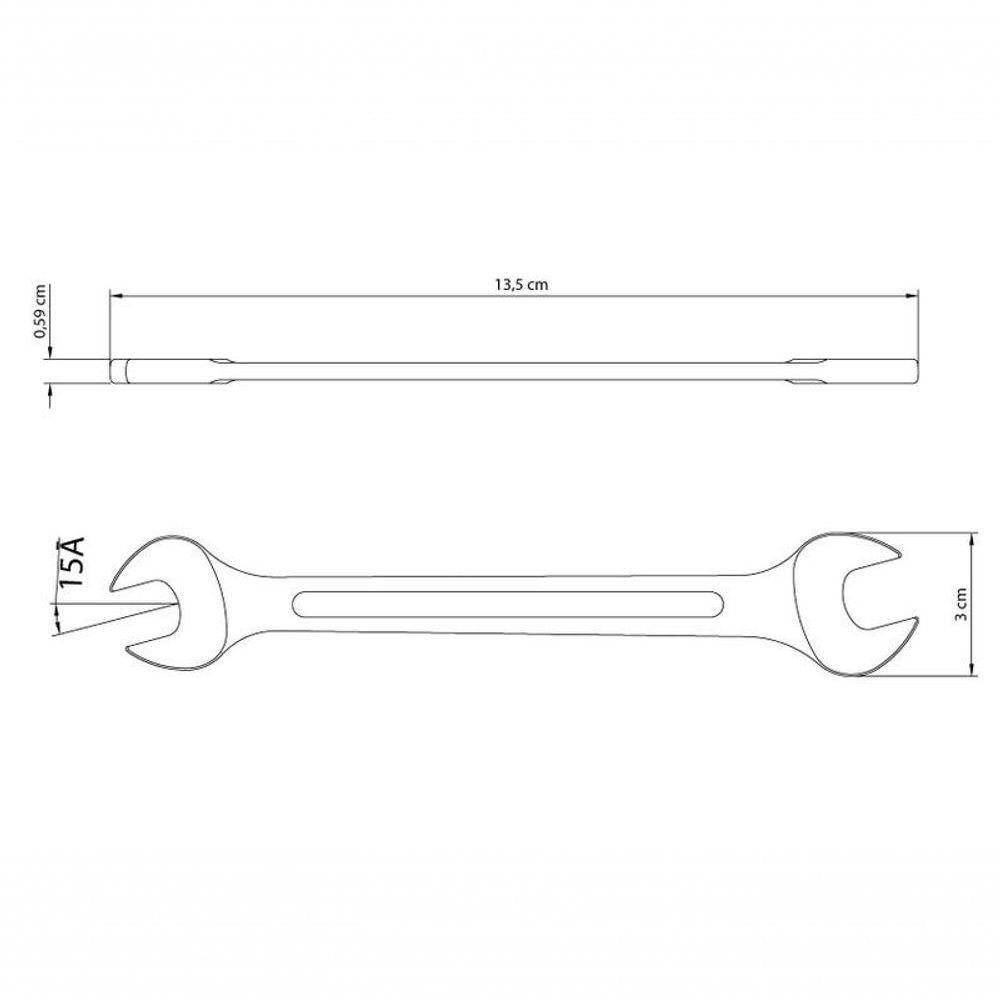 Chave Fixa Tramontina Basic 12x13 Mm Com Corpo Em Aço Especial Cromado - 2
