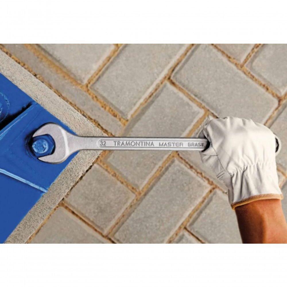 Chave Combinada 22mm Tramontina Master Com Pescoço Corpo Forjado Em Aço Especial Cromado - 2