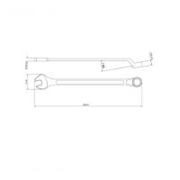 Chave Combinada 22mm Tramontina Master Com Pescoço Corpo Forjado Em Aço Especial Cromado - 3