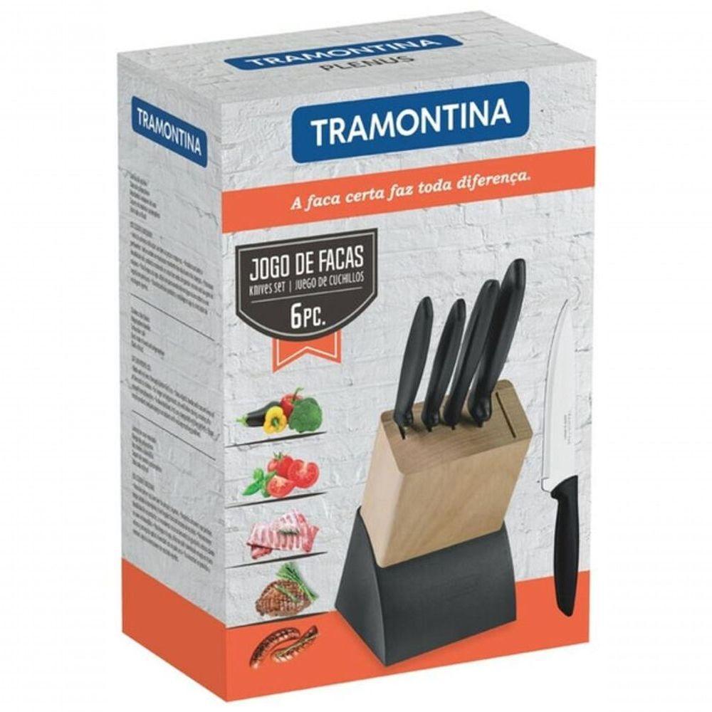 Jogo De Facas Tramontina Plenus Com Suporte 6 Peças - 4