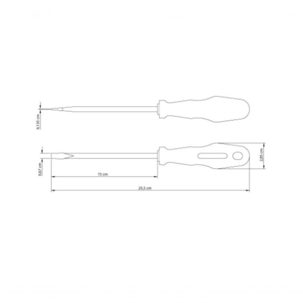 Chave De Fenda Tramontina Master Yellow Com Ponta Chata 1-4x6" - 3