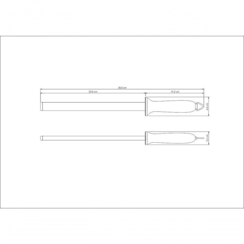 Chaira Tramontina Profio Diamantada Em Aço Inox Com Superfície Diamantada E Cabo Em Abs 10" - 3