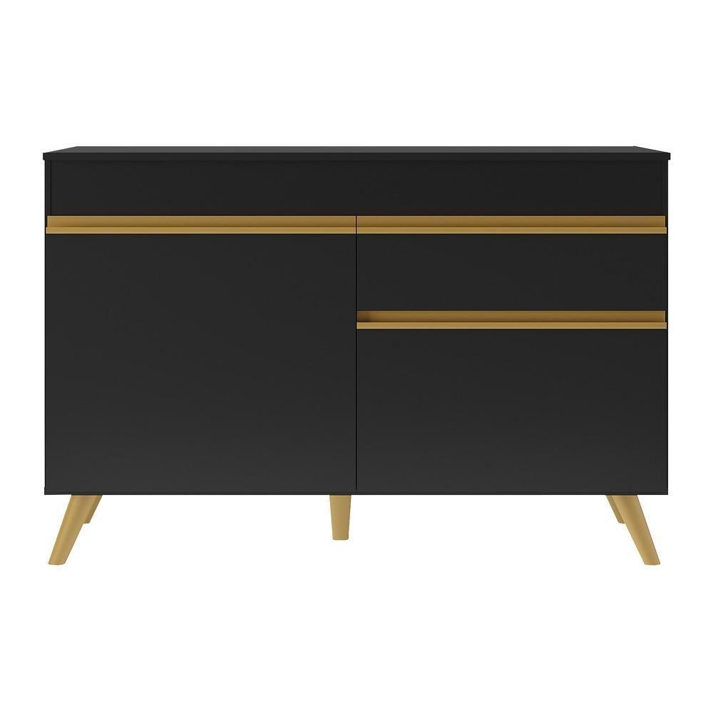 Gabinete Banheiro 2 Portas E 1 Gav Retrô 70cm Mp5025 Preto - 6