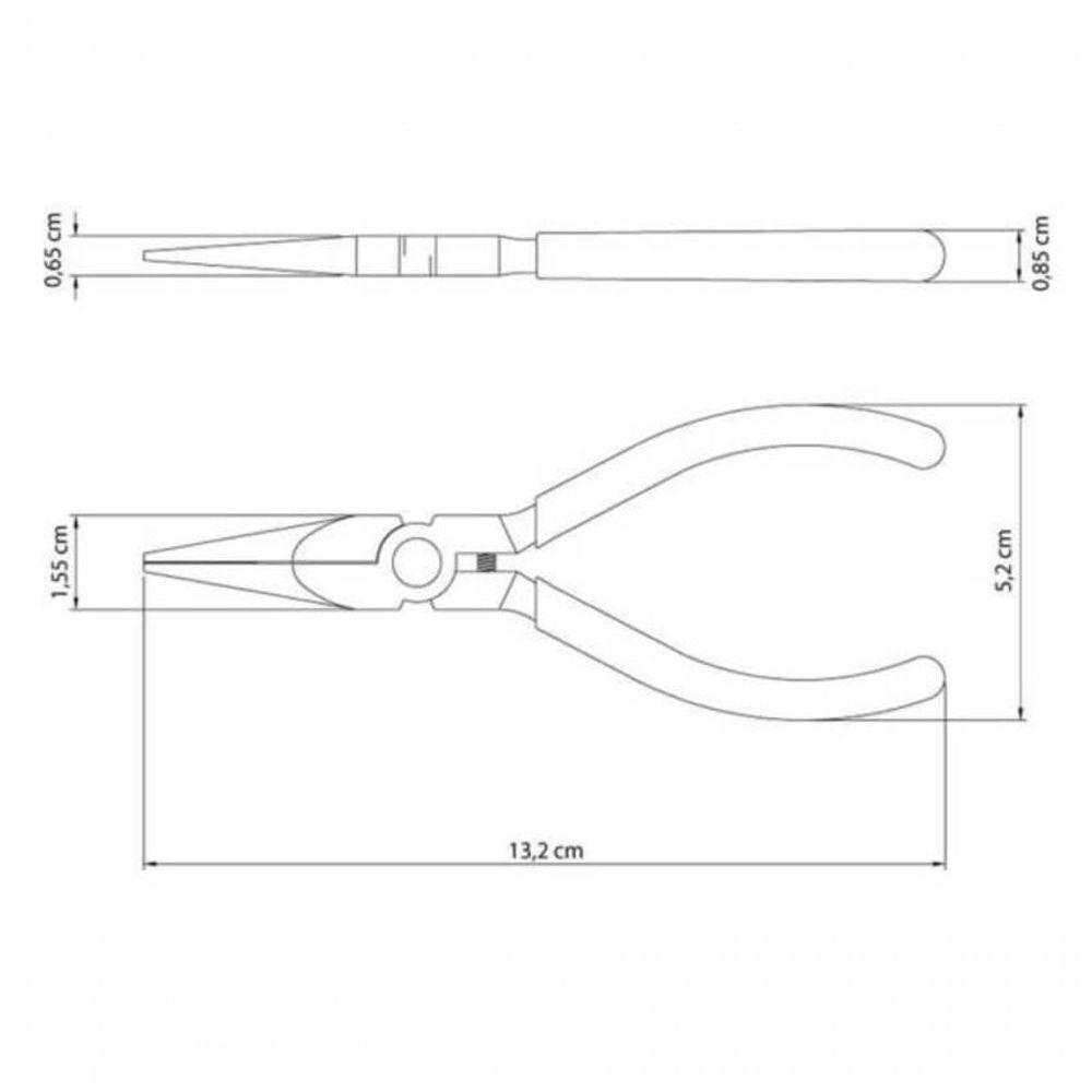 Alicate Meia Cana 5" Tramontina Basic Em Aço Especial Com Empunhadura Em Pvc Azul - 2