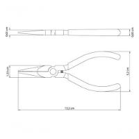 Alicate Meia Cana 5" Tramontina Basic Em Aço Especial Com Empunhadura Em Pvc Azul - 2