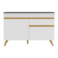 Gabinete Banheiro 2 Portas E 1 Gaveta Retrô 120cm Fg5025 Branco