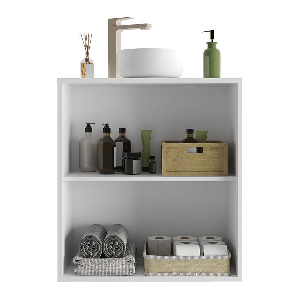 Gabinete Banheiro 2 Portas Suspenso 63Cm Multimóveis V5007 Branco Branco - 3
