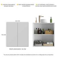 Gabinete Banheiro 2 Portas Suspenso 63Cm Multimóveis V5007 Branco Branco - 5