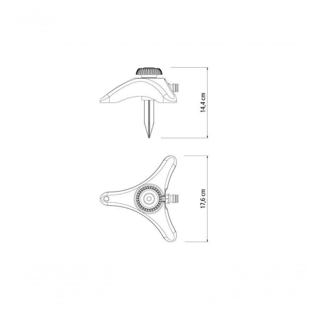 Aspersor Estático Tramontina Com Base De Apoio E Pontalete Para Engate Rápido - 4