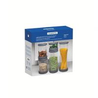 Jogo De Potes De Vidro Herméticos Tramontina Purezza Com Tampa - 3