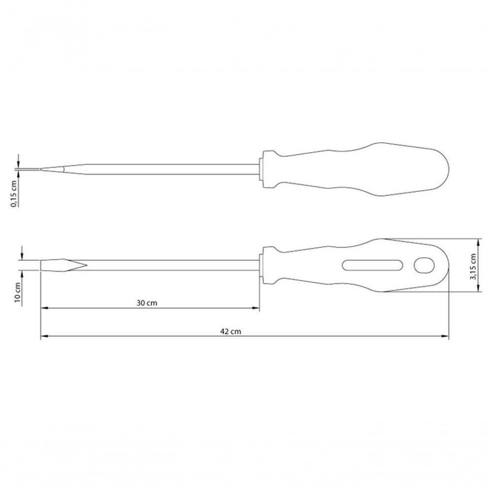 Chave De Fenda Tramontina Master Yellow 3-8x12" Com Ponta Chata - 3