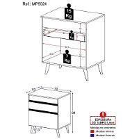 Gabinete Banheiro 1 Porta E 1 Gav Retrô 70cm Mp5024 Preto - 5