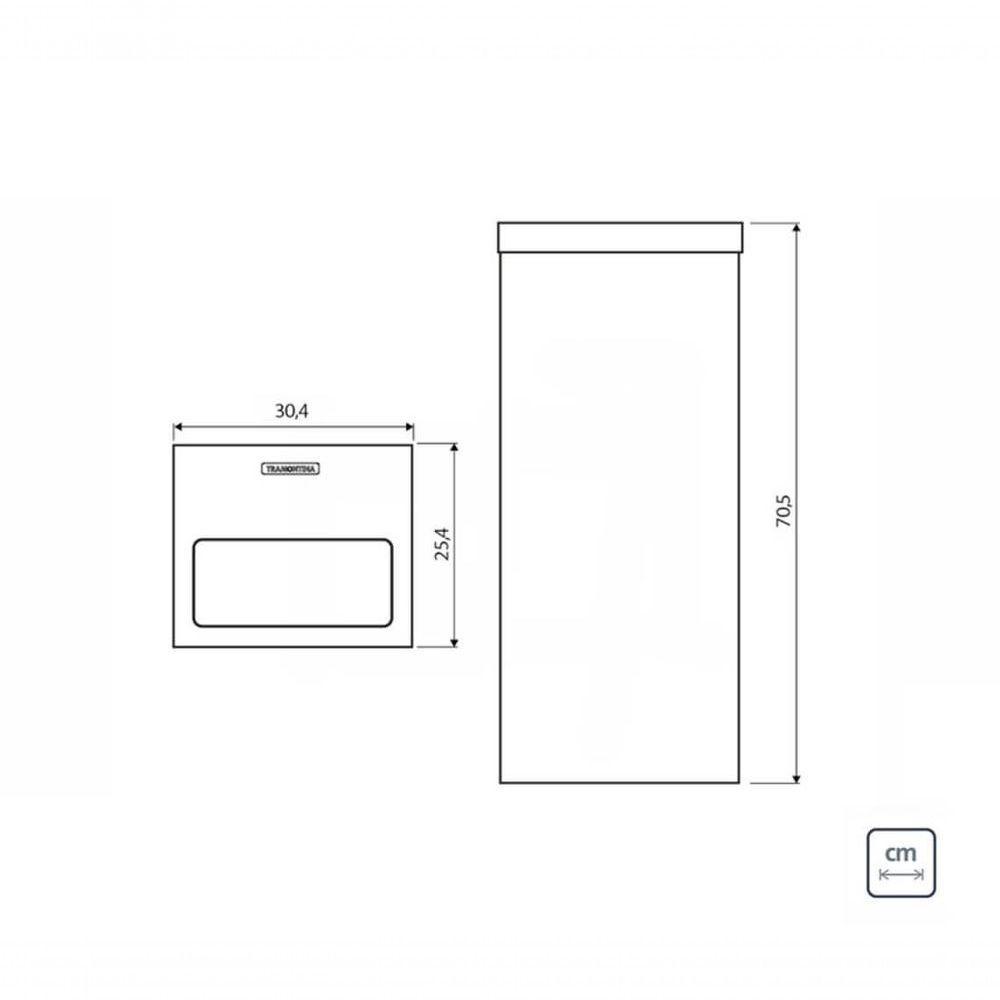 Lixeira Inox Tramontina Square Com Acabamento Acetinado 50 Litros - 4