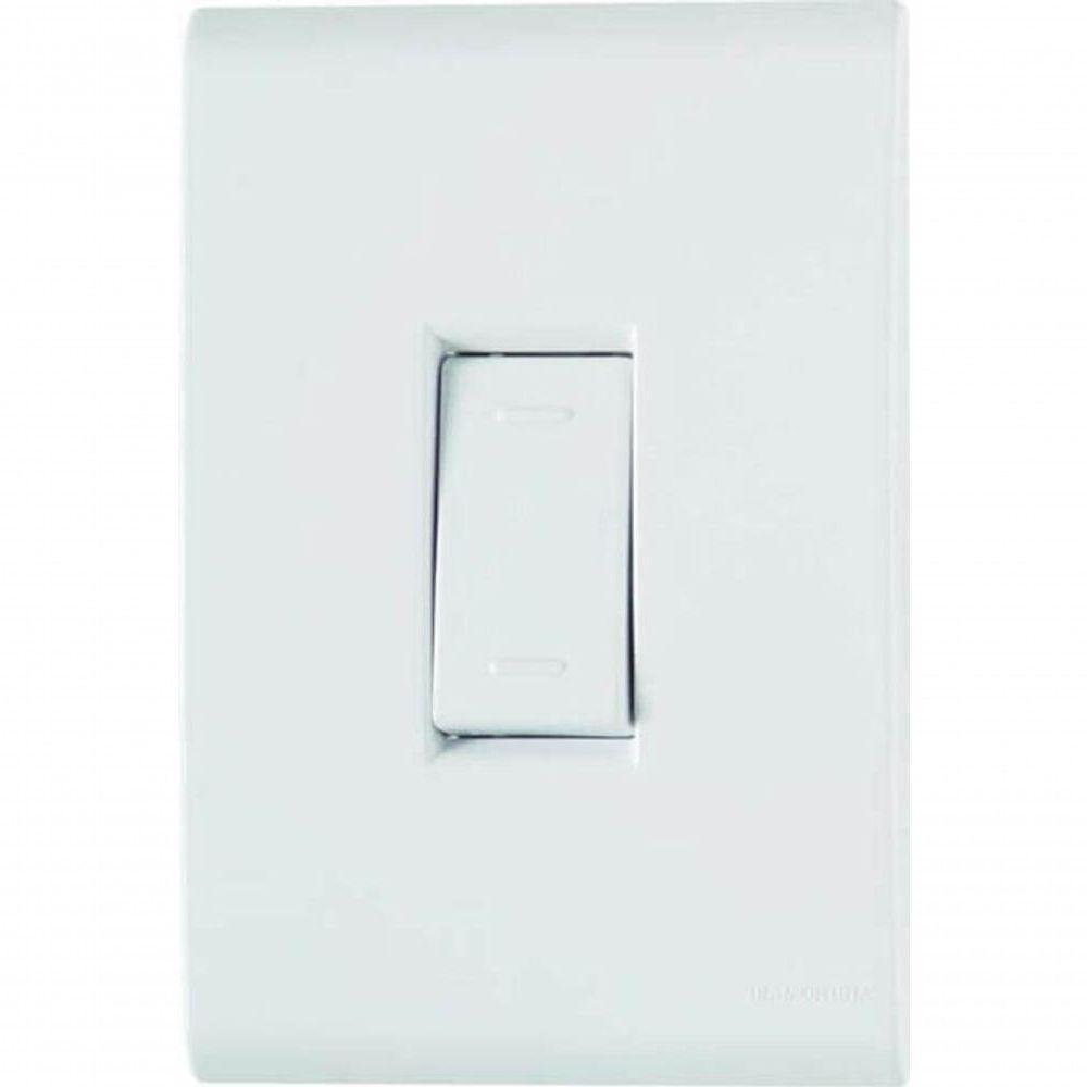 Conjunto 4x2 1 Interruptor Paralelo Tramontina Liz 10 A 250 V Branco - 1