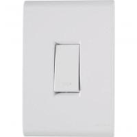 Conjunto 4x2 1 Interruptor Simples Tramontina Liz 10 A 250 V Branco - 1