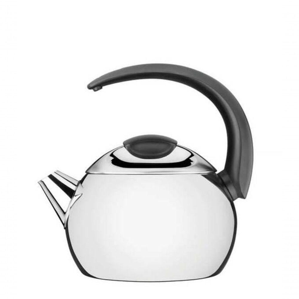 Chaleira Tramontina 2,25 Litros Em Aço Inox Com Cabo Preto - 1