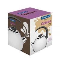 Chaleira Tramontina 2,25 Litros Em Aço Inox Com Cabo Preto - 3