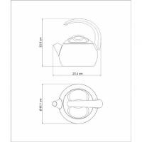 Chaleira Tramontina 2,25 Litros Em Aço Inox Com Cabo Preto