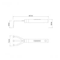 Ancinho Com 3 Dentes Para Jardinagem Tramontina Em Aço Cabo De Madeira - 4
