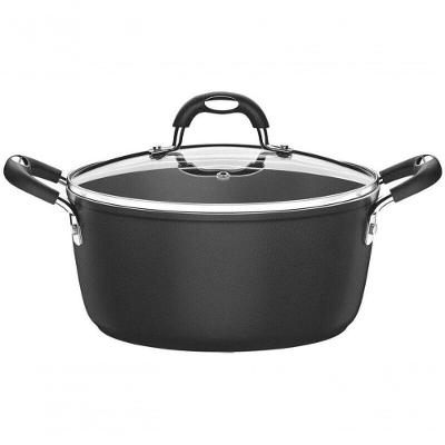 Caçarola Tramontina Mônaco Induction Com Revestimento Antiaderente Starflon Premium Preto Com Tampa 28cm