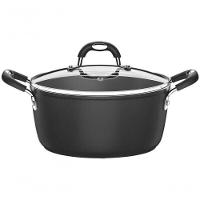 Caçarola Tramontina Mônaco Induction Com Revestimento Antiaderente Starflon Premium Preto Com Tampa 28cm - 1