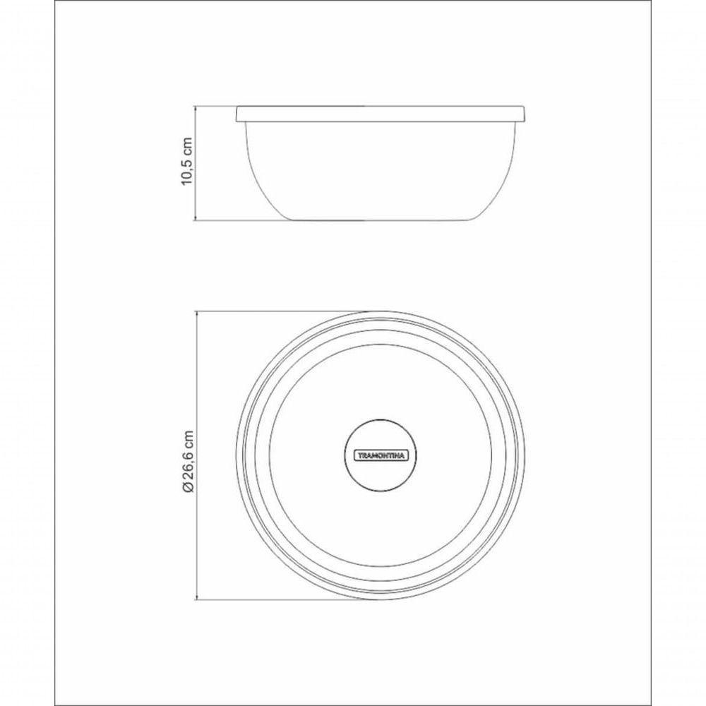 Pote Tramontina Freezinox Redondo Em Inox Com Tampa Plástica 4,2 Litros - 5