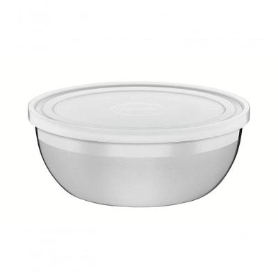 Pote Tramontina Freezinox Redondo Em Inox Com Tampa Plástica 4,2 Litros