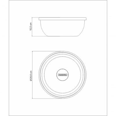 Pote Tramontina Freezinox Redondo Em Inox Com Tampa Plástica 4,2 Litros