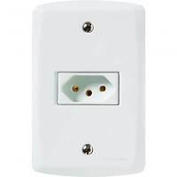 Conjunto 4x2 Com 1 Tomada 2p+t 10 A 250 V Tramontina Lux2 Branco - 1