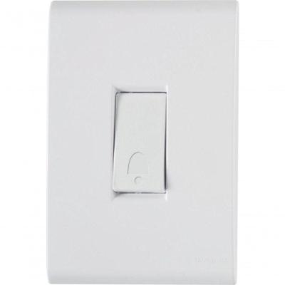 Conjunto 4x2 1 Pulsador Campainha Tramontina Liz 10 A 250 V Branco